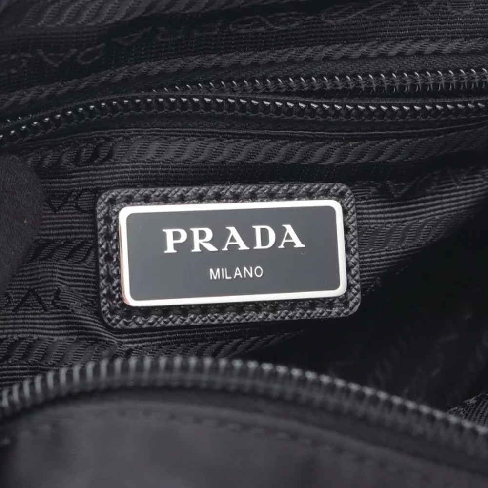Prada TESSUTO Black Saffiano Shoulder Bag SAFFIANO Leather - Picture 4 of 6